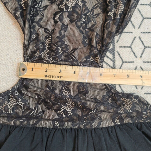 WEWOREWHAT Cutout Lace Asymmetric Midi Dress, sz Small - Picture 15 of 16
